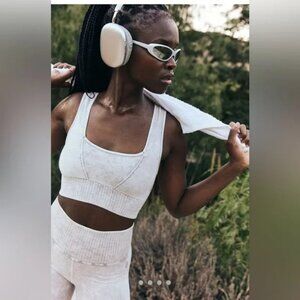 NWOT Good Karma Square Neck Bra Iced Gray size M/L